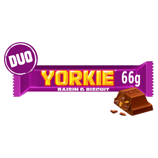 Yorkie Raisin & Biscuit Duo Chocolate Bar 66g — image 1