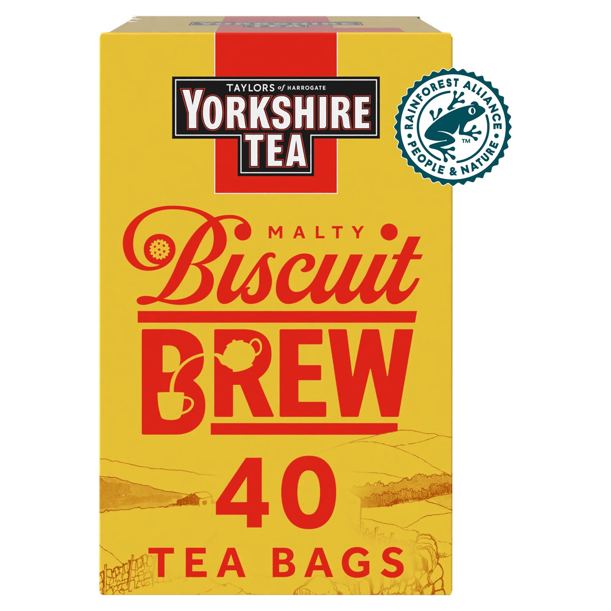 Yorkshire Tea Malty Biscuit Brew 40 Tea Bags 112G — image 1