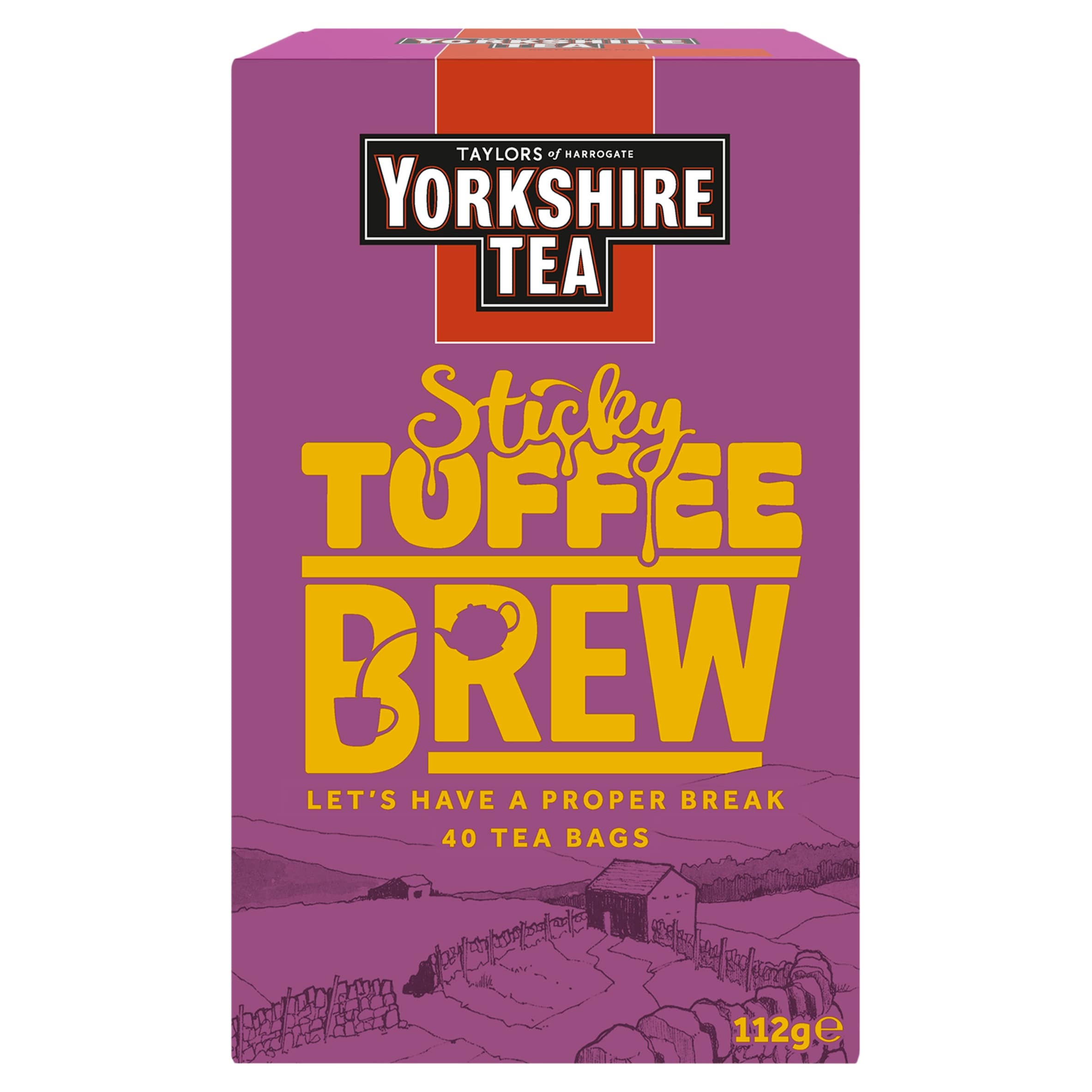 YORKSHIRE Tea Sticky Toffee Pudding Brew 40 Bags 112g - Great
