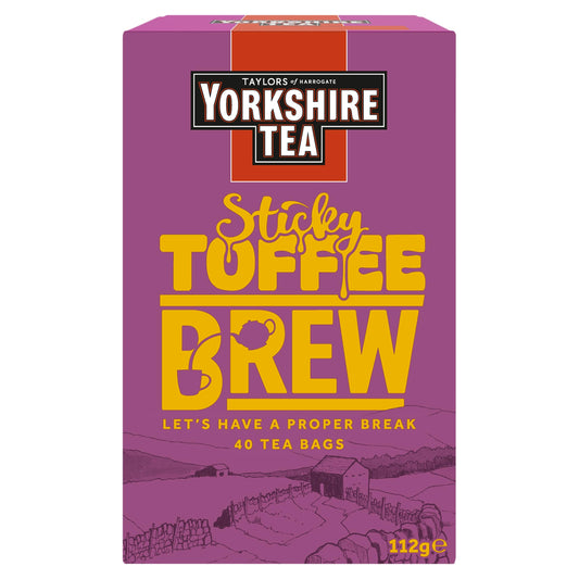 Yorkshire Tea Sticky Toffee Pudding brew 40 bags 112g — image 1