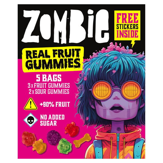 Zombie Fruit Gummies Variety Multipack (15g x 5 Bags) — image 1