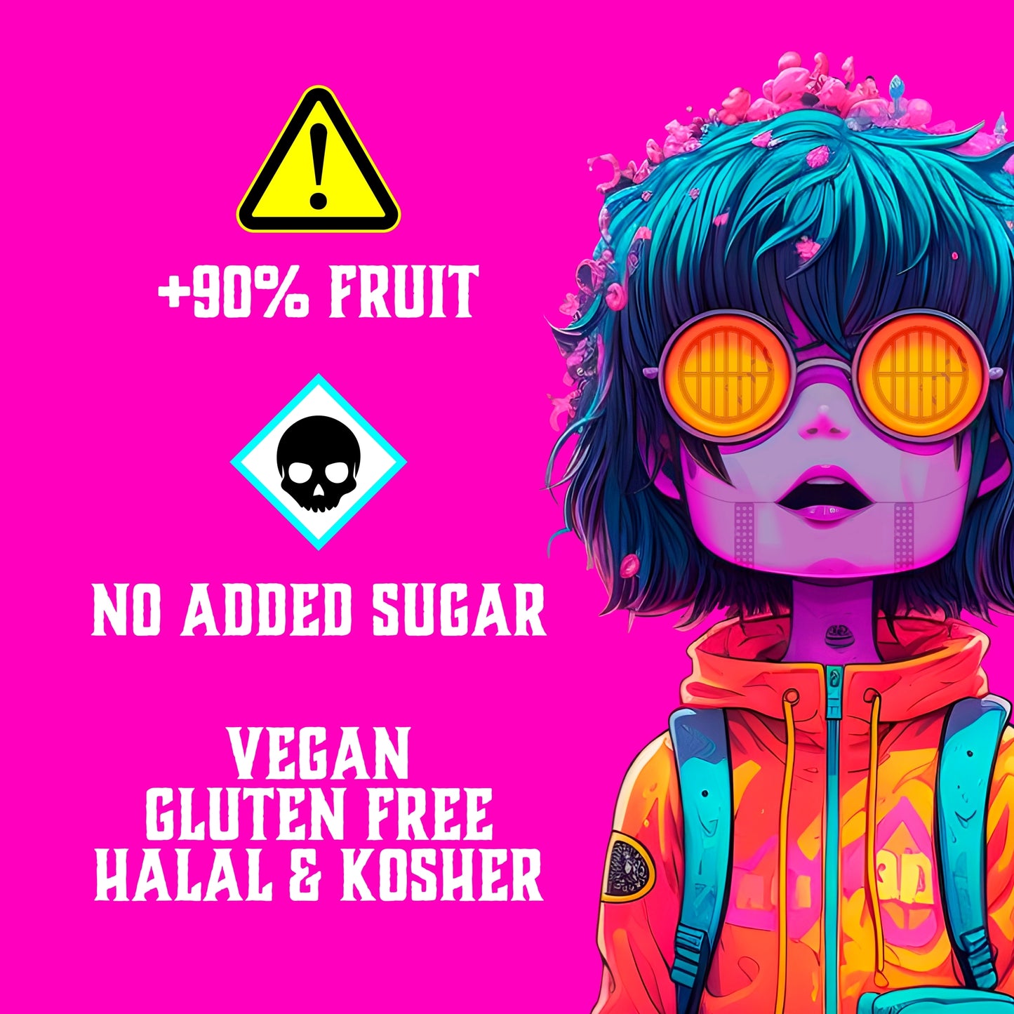 Zombie Fruit Gummies Variety Multipack (15g x 5 Bags) — image 3