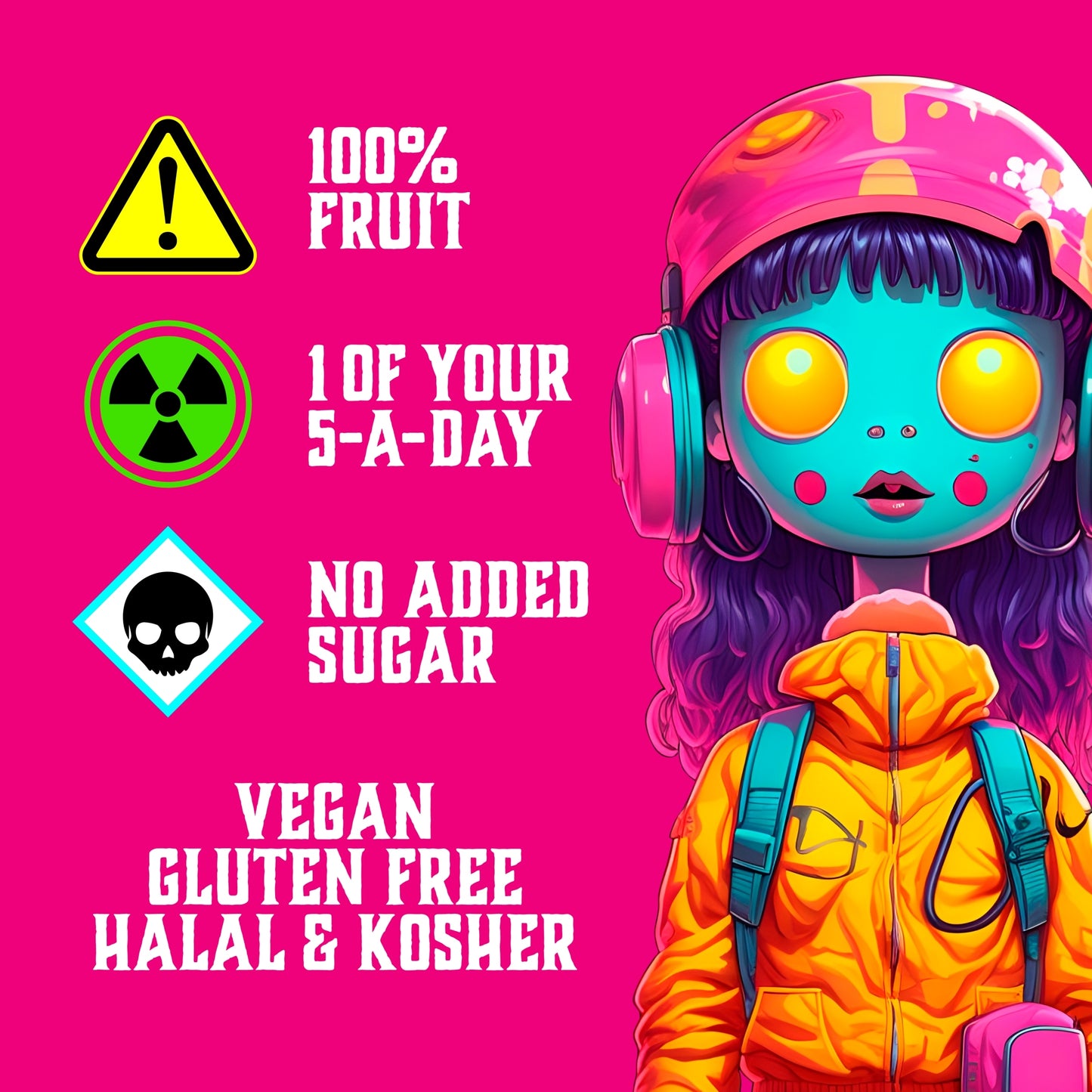 Zombie Raspberry Fruit Snack Bar Multipack 4x25g — image 3
