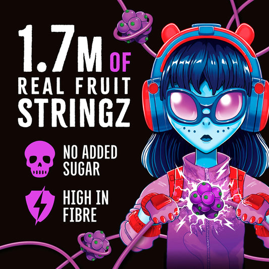Zombie Real Fruit Stringz Blackcurrant No Added Sugar 5x20g — image 2