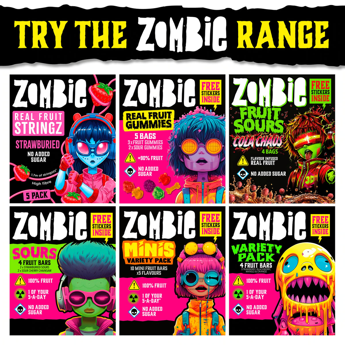 Zombie Real Fruit Stringz Blackcurrant No Added Sugar 5x20g — image 5