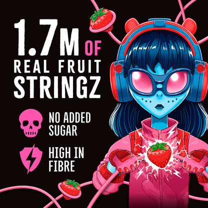 Zombie Real Fruit Stringz Strawberry No Added Sugar 5x20g — image 2