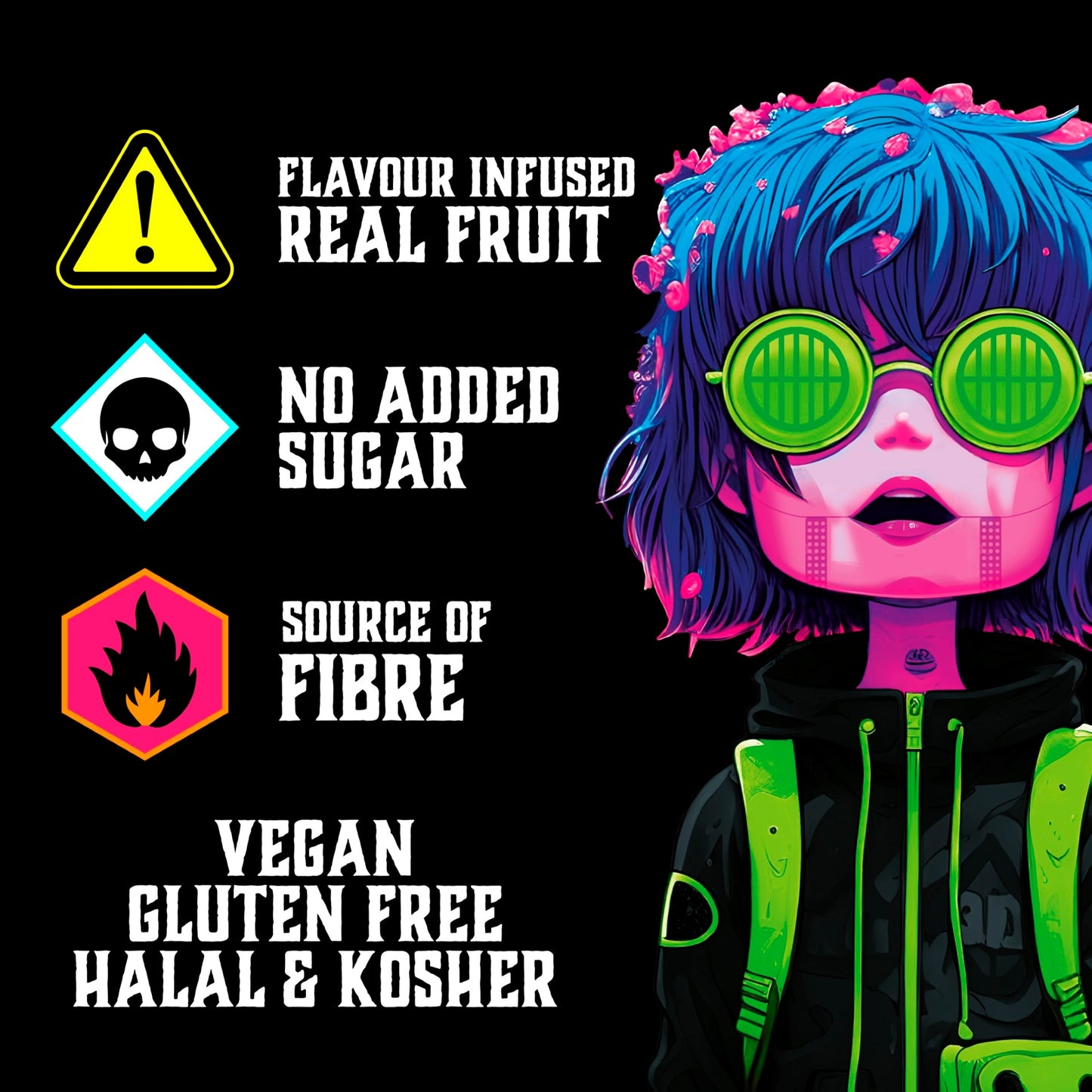 Zombie Sour Fruits Variety Multipack 4x20g — image 3