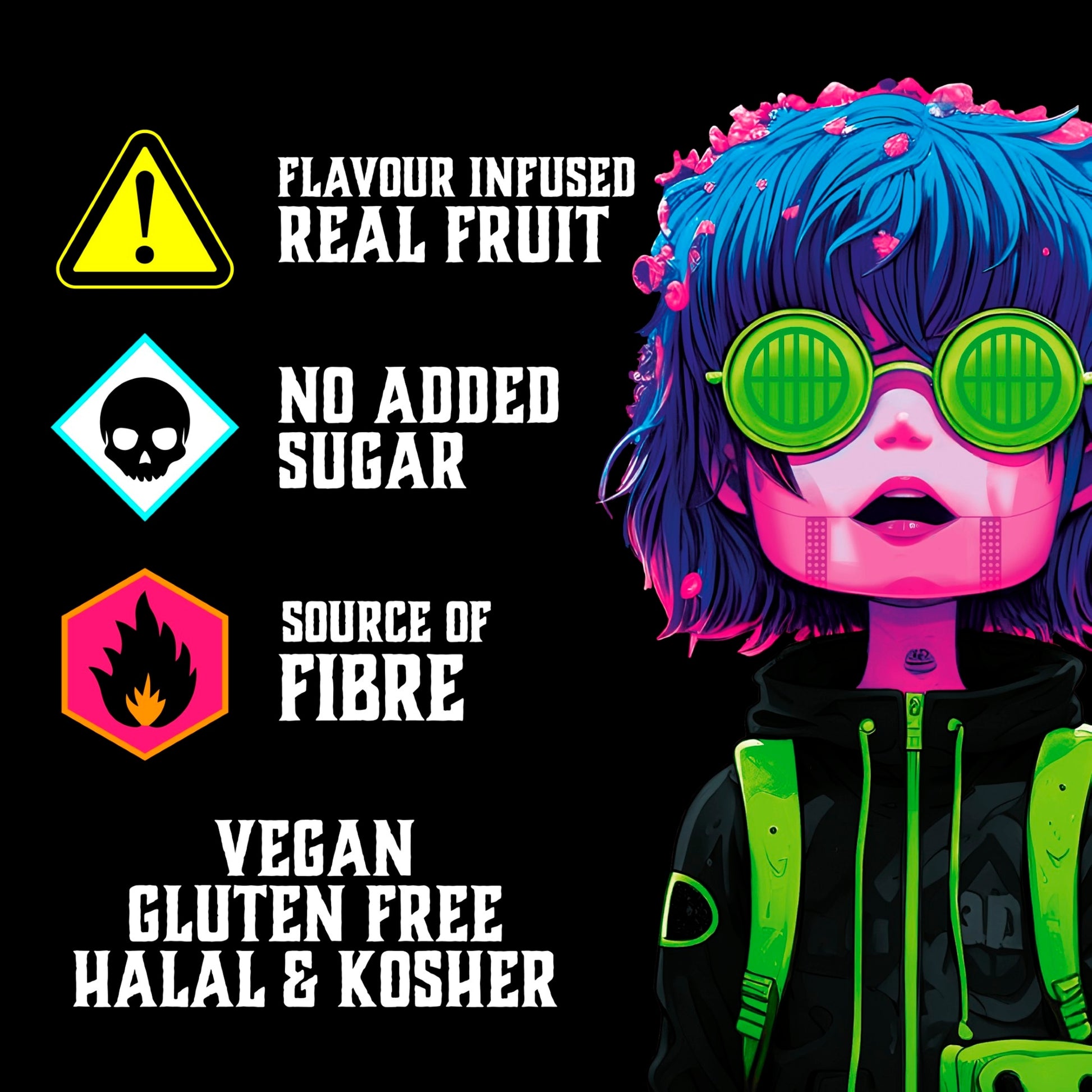 Zombie Sour Fruits Variety Multipack 4x20g — image 3
