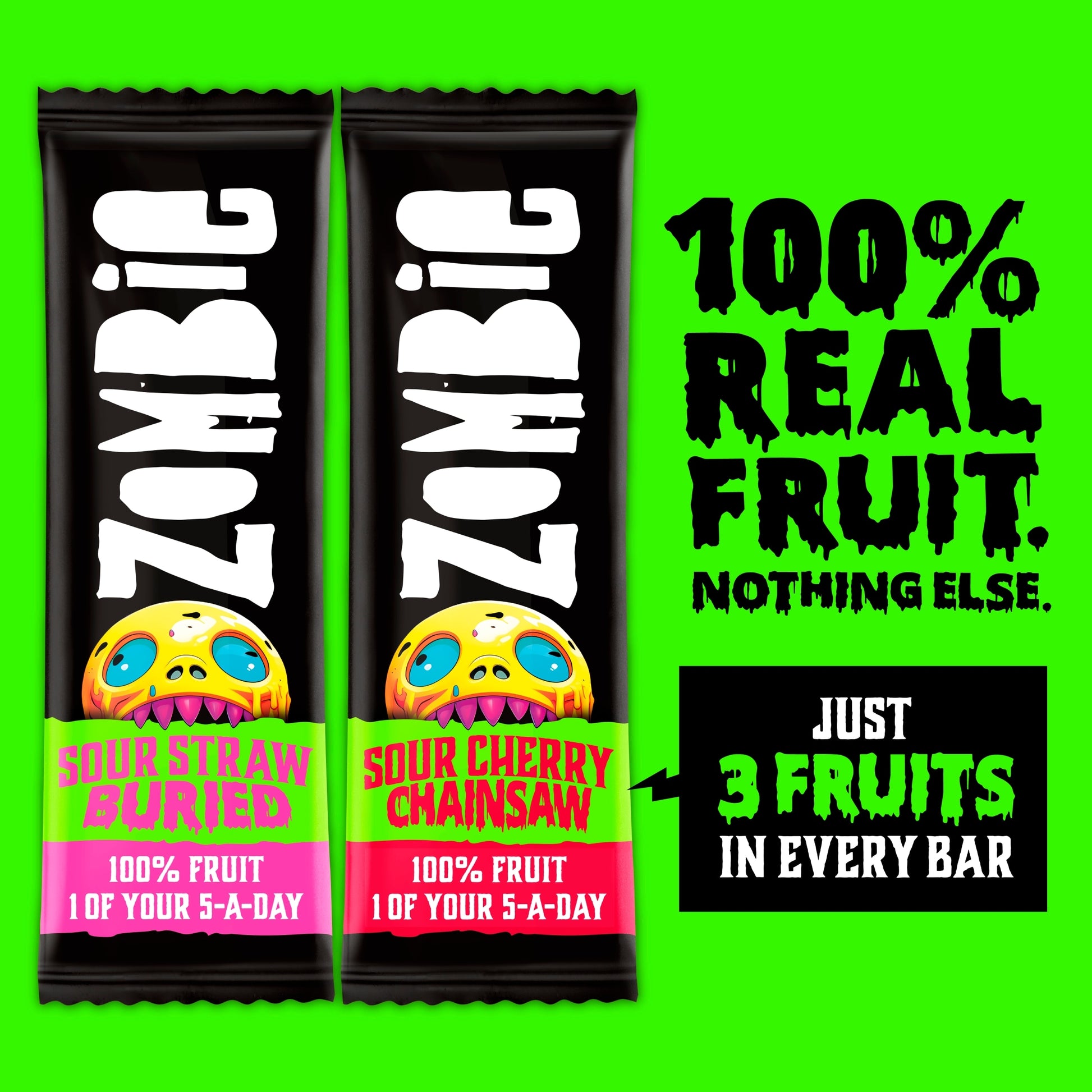 Zombie Sours Fruit Snack Bar Variety Multipack 4x25g — image 2