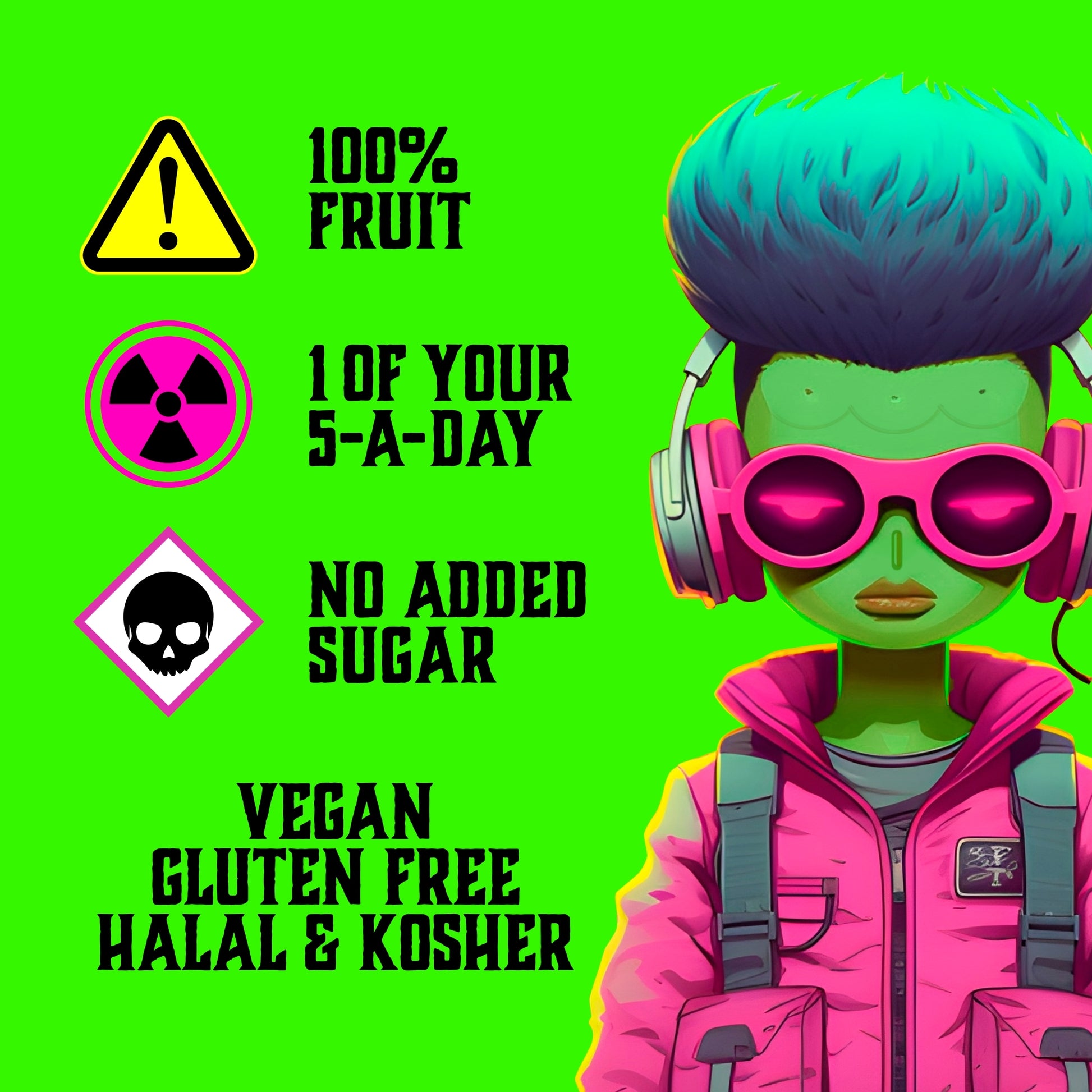 Zombie Sours Fruit Snack Bar Variety Multipack 4x25g — image 3
