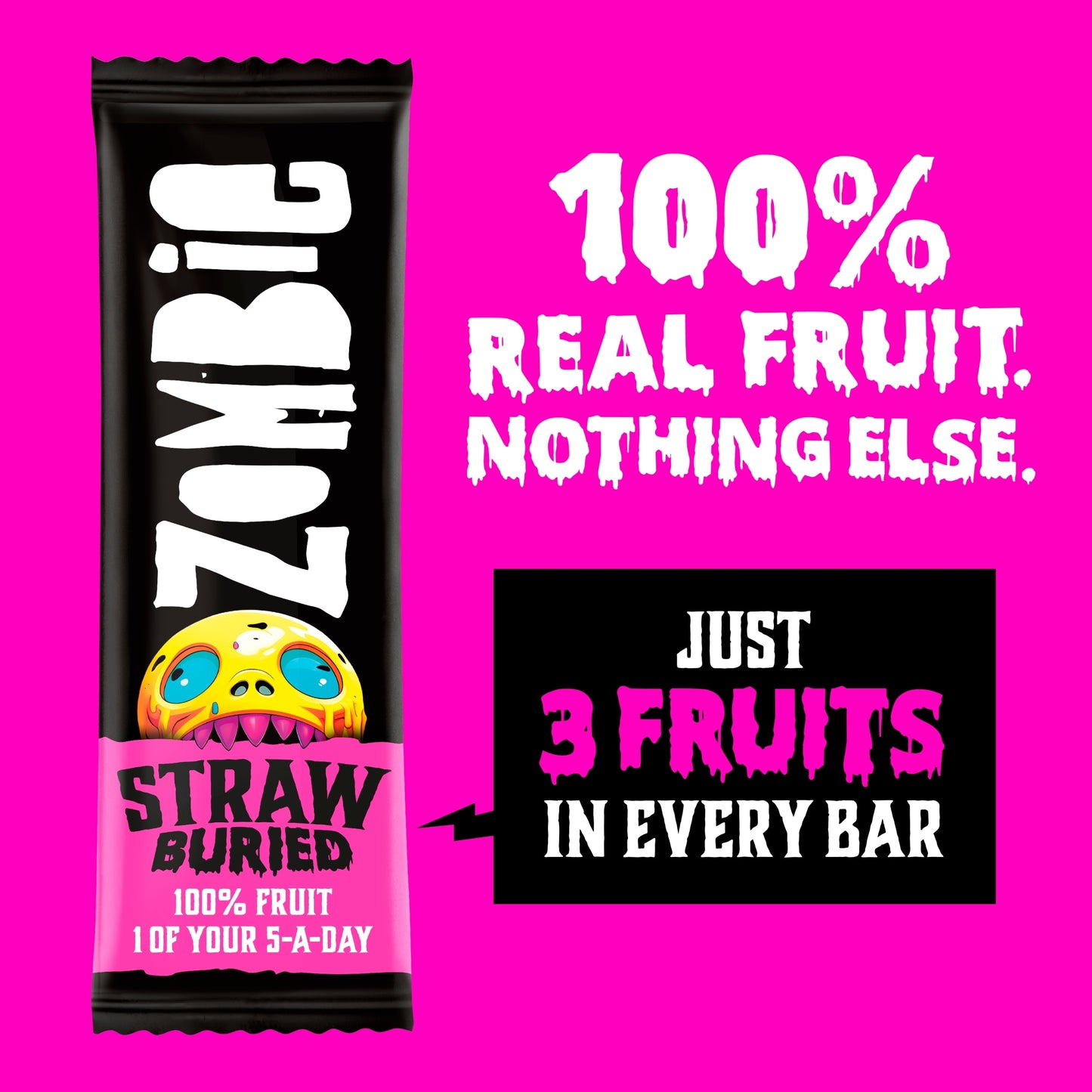 Zombie Strawberry Fruit Snack Bar Multipack 4x25g — image 2