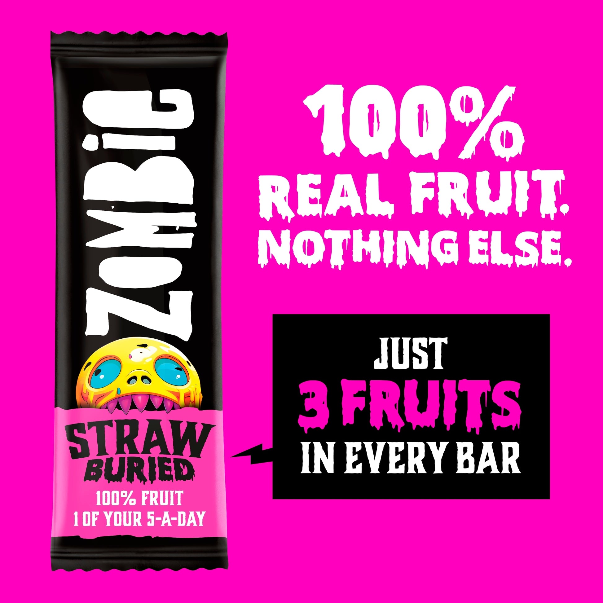 Zombie Strawberry Fruit Snack Bar Multipack 4x25g — image 2